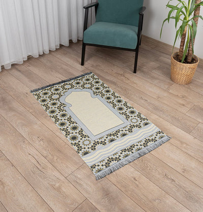 Modefa Prayer Rug Chenille Thin Travel Islamic Prayer Mat Stargazer - Blue
