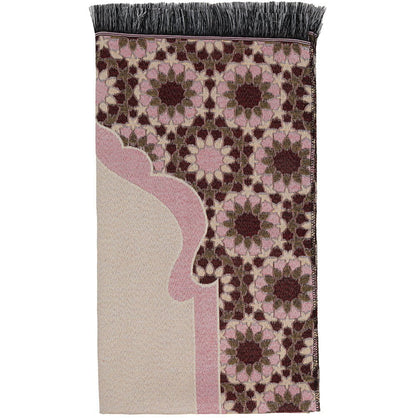 Modefa Prayer Rug Chenille Thin Travel Islamic Prayer Mat Stargazer - Pink