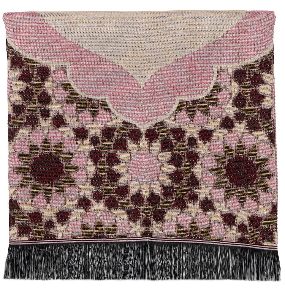 Modefa Prayer Rug Chenille Thin Travel Islamic Prayer Mat Stargazer - Pink