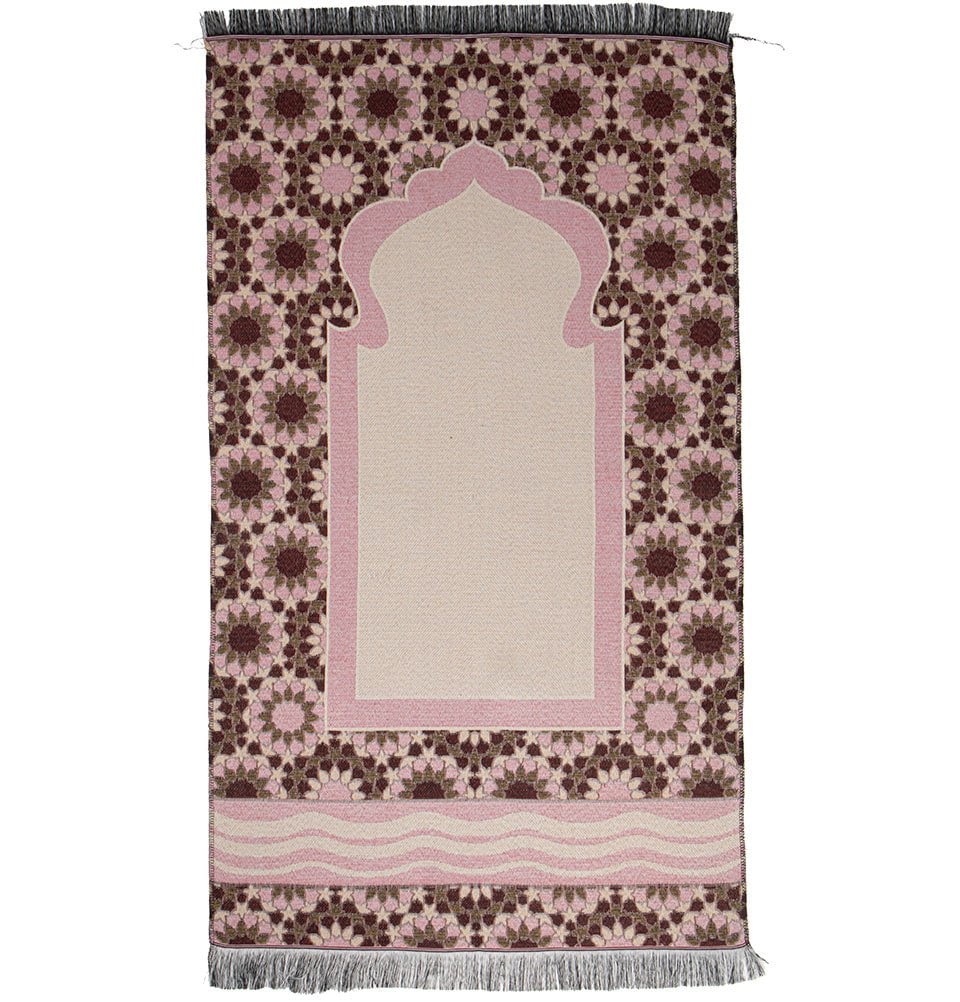 Modefa Prayer Rug Chenille Thin Travel Islamic Prayer Mat Stargazer - Pink