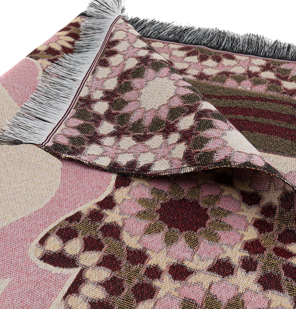 Modefa Prayer Rug Chenille Thin Travel Islamic Prayer Mat Stargazer - Pink