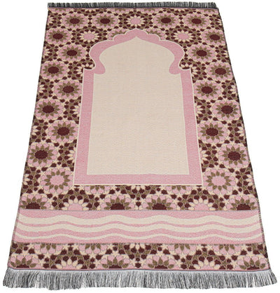 Modefa Prayer Rug Chenille Thin Travel Islamic Prayer Mat Stargazer - Pink