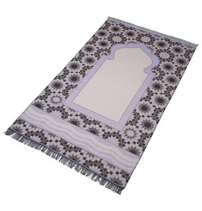 Modefa Prayer Rug Chenille Thin Travel Islamic Prayer Mat Stargazer - Purple