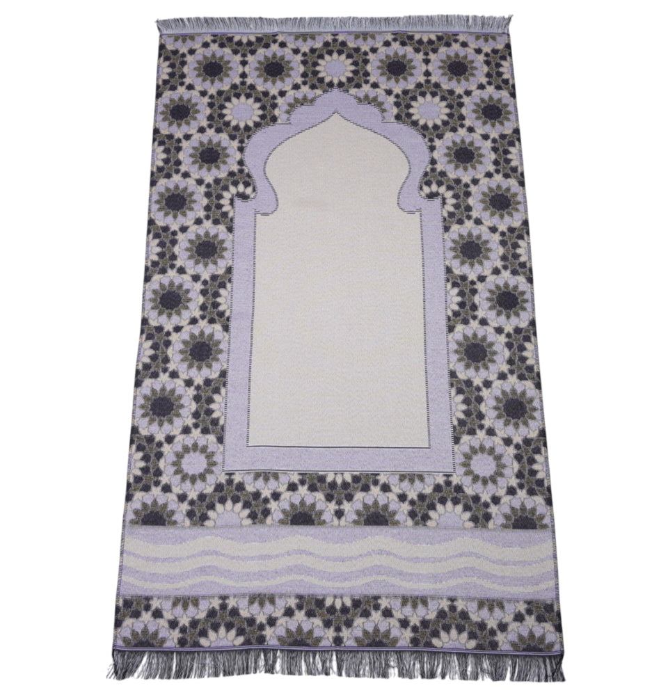 Modefa Prayer Rug Chenille Thin Travel Islamic Prayer Mat Stargazer - Purple