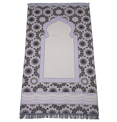 Modefa Prayer Rug Chenille Thin Travel Islamic Prayer Mat Stargazer - Purple