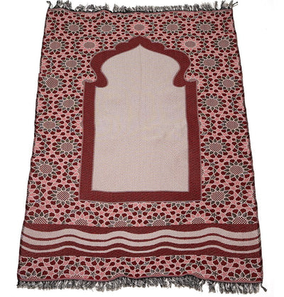 Modefa Prayer Rug Chenille Thin Travel Islamic Prayer Mat Stargazer - Red