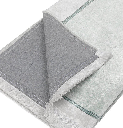Modefa Prayer Rug Couple's Sweetheart Velvet Islamic Prayer Rug Set - Pearly Green