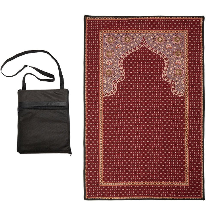 Crossover Bag Foldaway Islamic Prayer Mat - Red