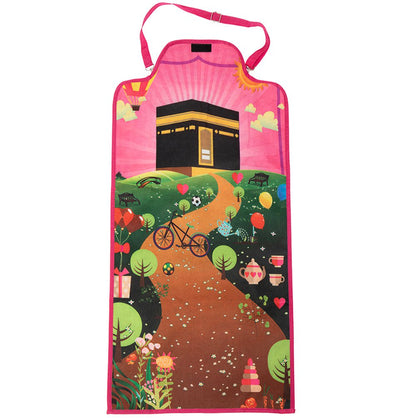 Modefa Prayer Rug Crossover Bag Travel Child Size Islamic Prayer Mat - Pink