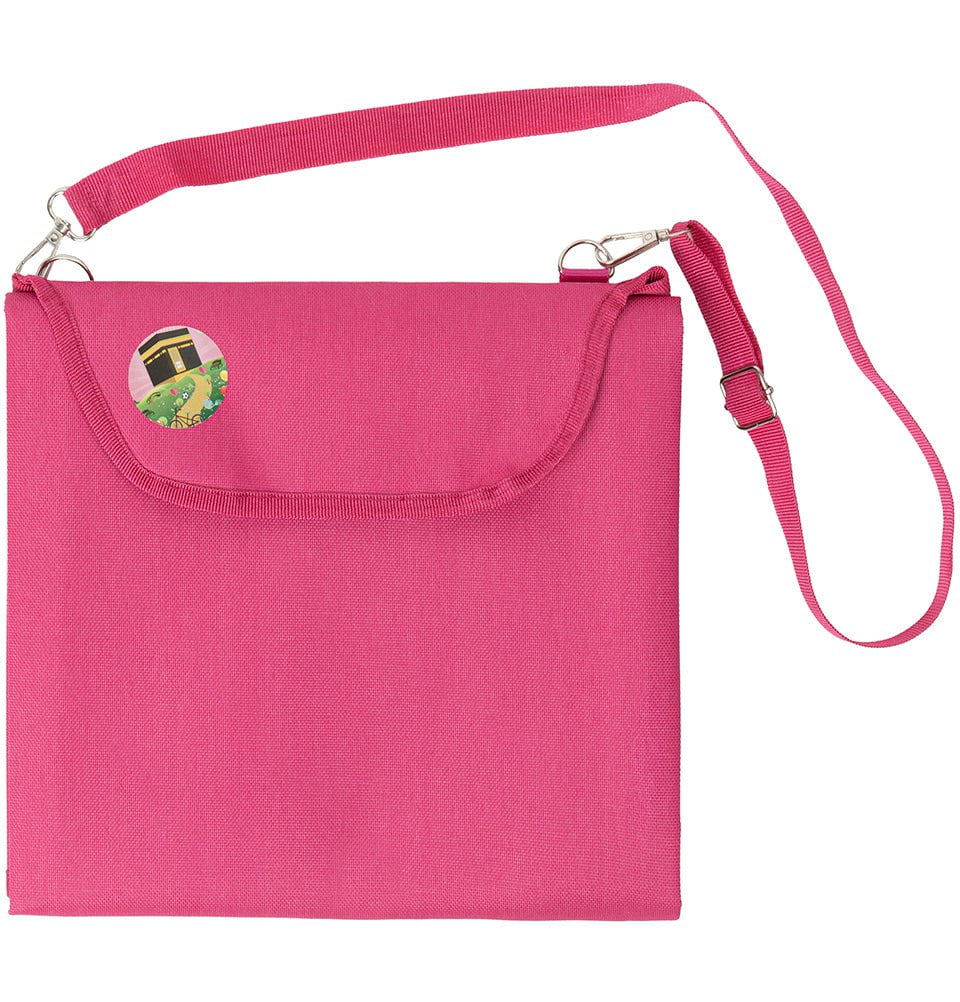 Modefa Prayer Rug Crossover Bag Travel Child Size Islamic Prayer Mat - Pink