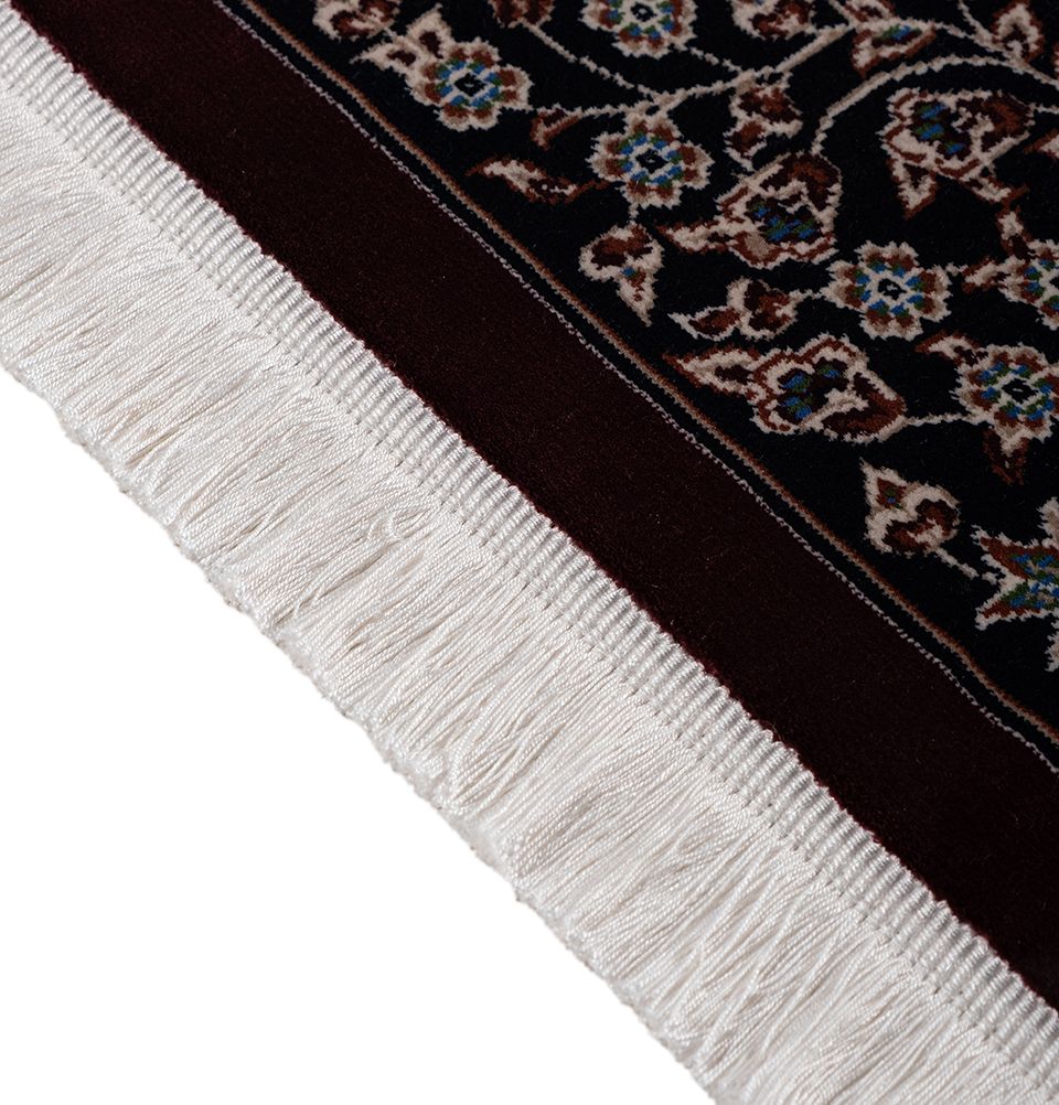 Modefa Prayer Rug Dark Maroon Lale Luxury Velvet Carpet Islamic Prayer Rug - Dark Maroon