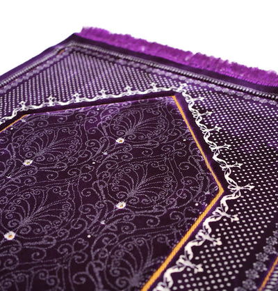 Modefa Prayer Rug Double Plush Wide Islamic Prayer Rug Topkapi - Purple