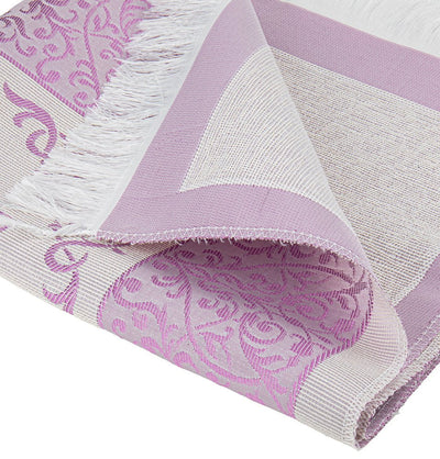 Modefa Prayer Rug Fuchsia Islamic Gift Set - Prayer Mat & Tesbih in Taffeta Gift Bag - Fuchsia