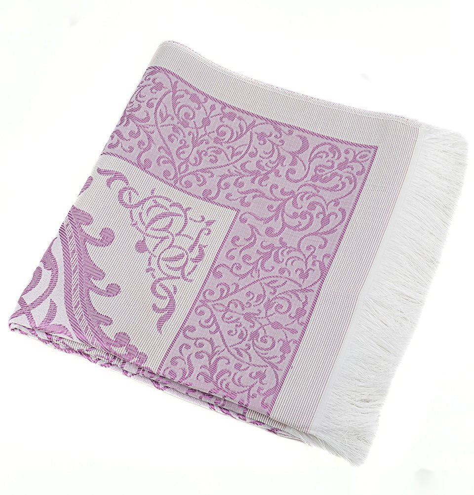 Modefa Prayer Rug Fuchsia Islamic Gift Set - Prayer Mat & Tesbih in Taffeta Gift Bag - Fuchsia
