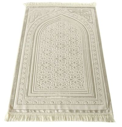 Modefa Prayer Rug Golden Sands Luxury Velvet Islamic Prayer Rug Najma - Golden Sands