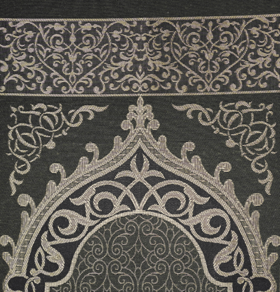 Modefa Prayer Rug Green Chenille Ottoman Islamic Prayer Mat - Green