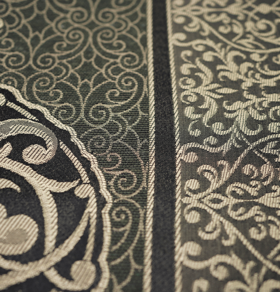 Modefa Prayer Rug Green Chenille Ottoman Islamic Prayer Mat - Green