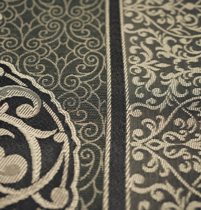 Modefa Prayer Rug Green Chenille Ottoman Islamic Prayer Mat - Green