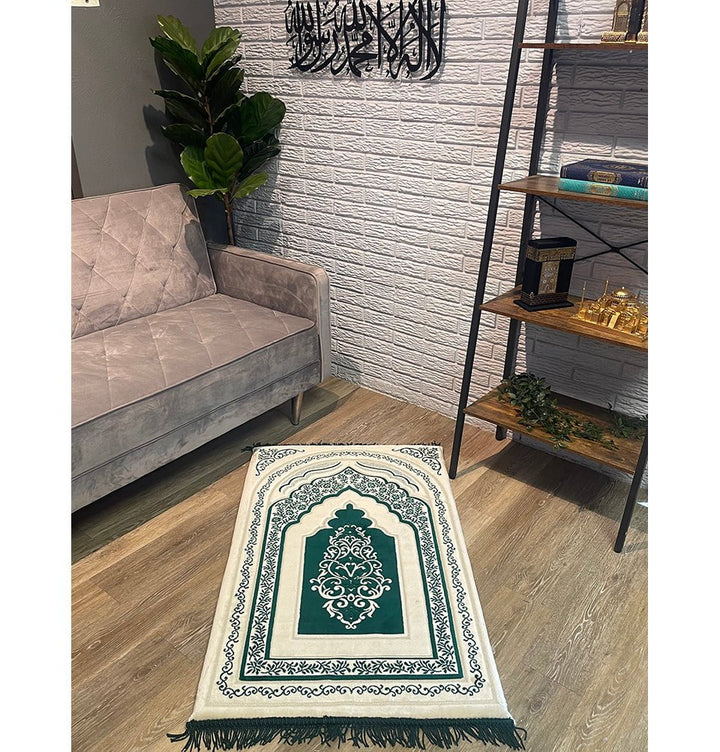 Luxury Foam Prayer Rug - Green