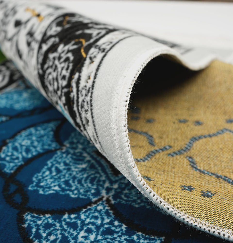 Modefa Prayer Rug Green/Red/Blue Wide 3 Person Prayer Rug | Floral Arch - #17-8