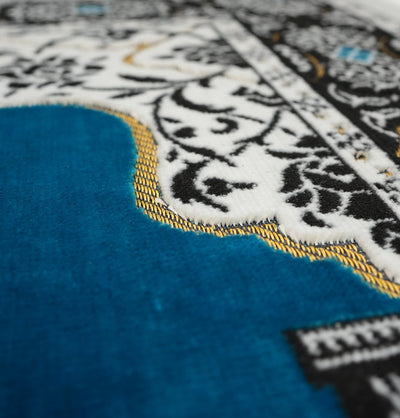 Modefa Prayer Rug Green/Red/Blue Wide 3 Person Prayer Rug | Floral Arch - #17-8