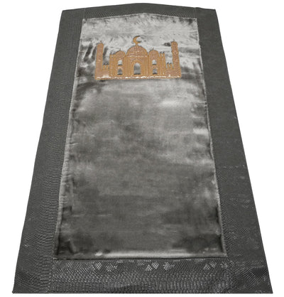 Modefa Prayer Rug Grey Basmala Cylinder Keepsake Gift Box With Prayer Mat - Grey