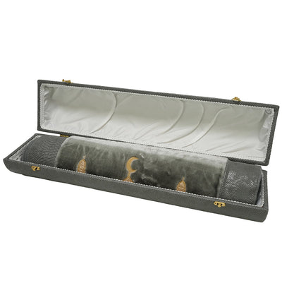 Modefa Prayer Rug Grey Basmala Cylinder Keepsake Gift Box With Prayer Mat - Grey