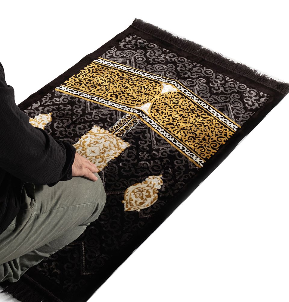 Modefa Prayer Rug Hajar al-Aswad Black Diamond Islamic Prayer Rug - Hajar al-Aswad
