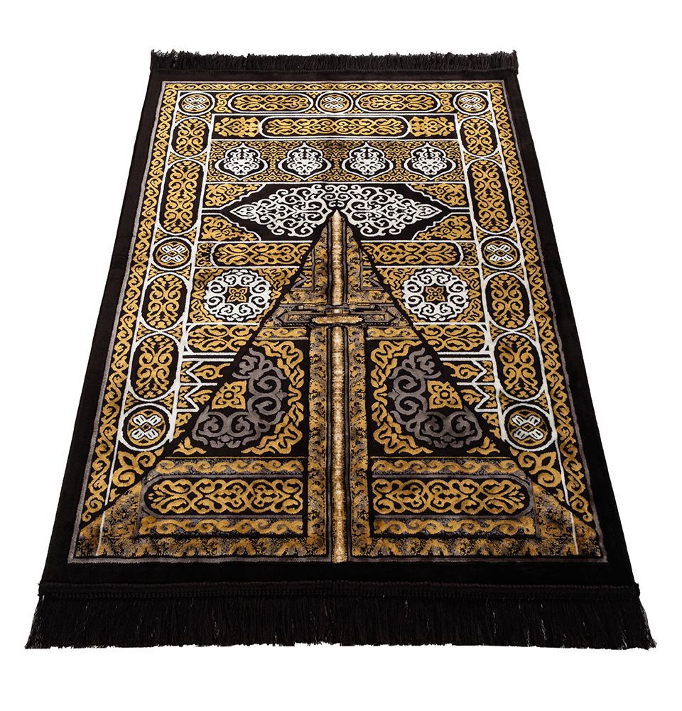 Modefa Prayer Rug Kaba Door Black Diamond Islamic Prayer Rug - Kaba Door