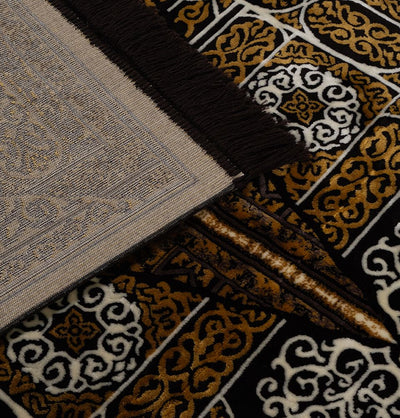 Modefa Prayer Rug Kaba Door Black Diamond Islamic Prayer Rug - Kaba Door