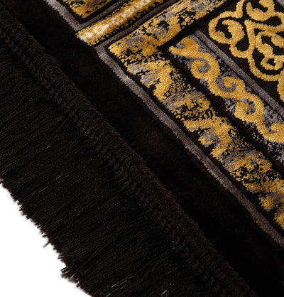 Modefa Prayer Rug Kaba Door Black Diamond Islamic Prayer Rug - Kaba Door