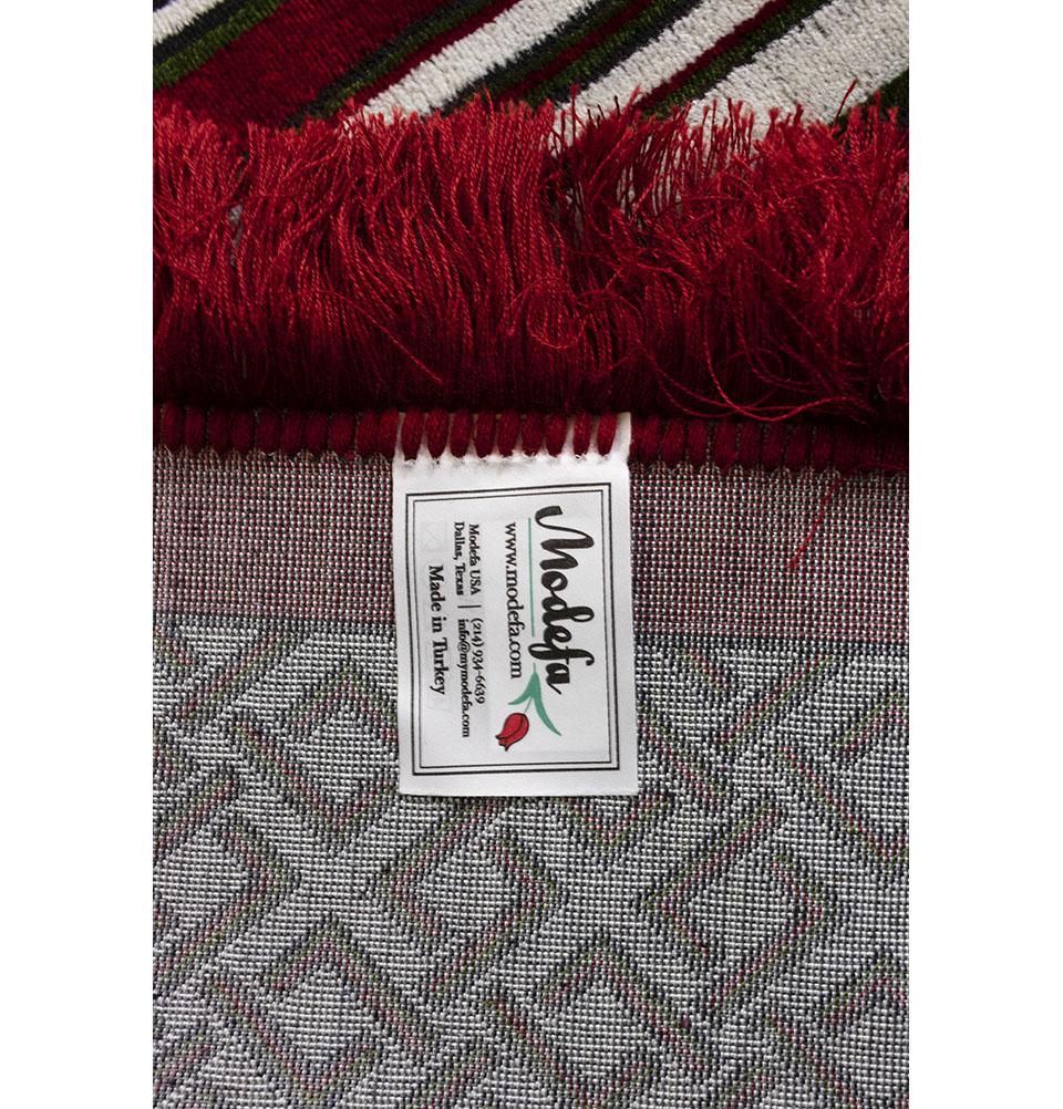 Modefa Prayer Rug Large 20 Person Masjid Islamic Prayer Rug - Geometric Red