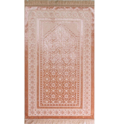 Modefa Prayer Rug Light Pink Luxury Velvet Eid Mubarak Gift Bag Set - 5 Pieces with Prayer Rug - Light Pink