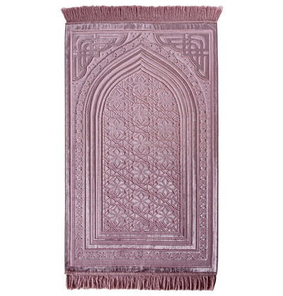 Modefa Prayer Rug Lilac Luxury Velvet Islamic Prayer Rug Najma Lilac