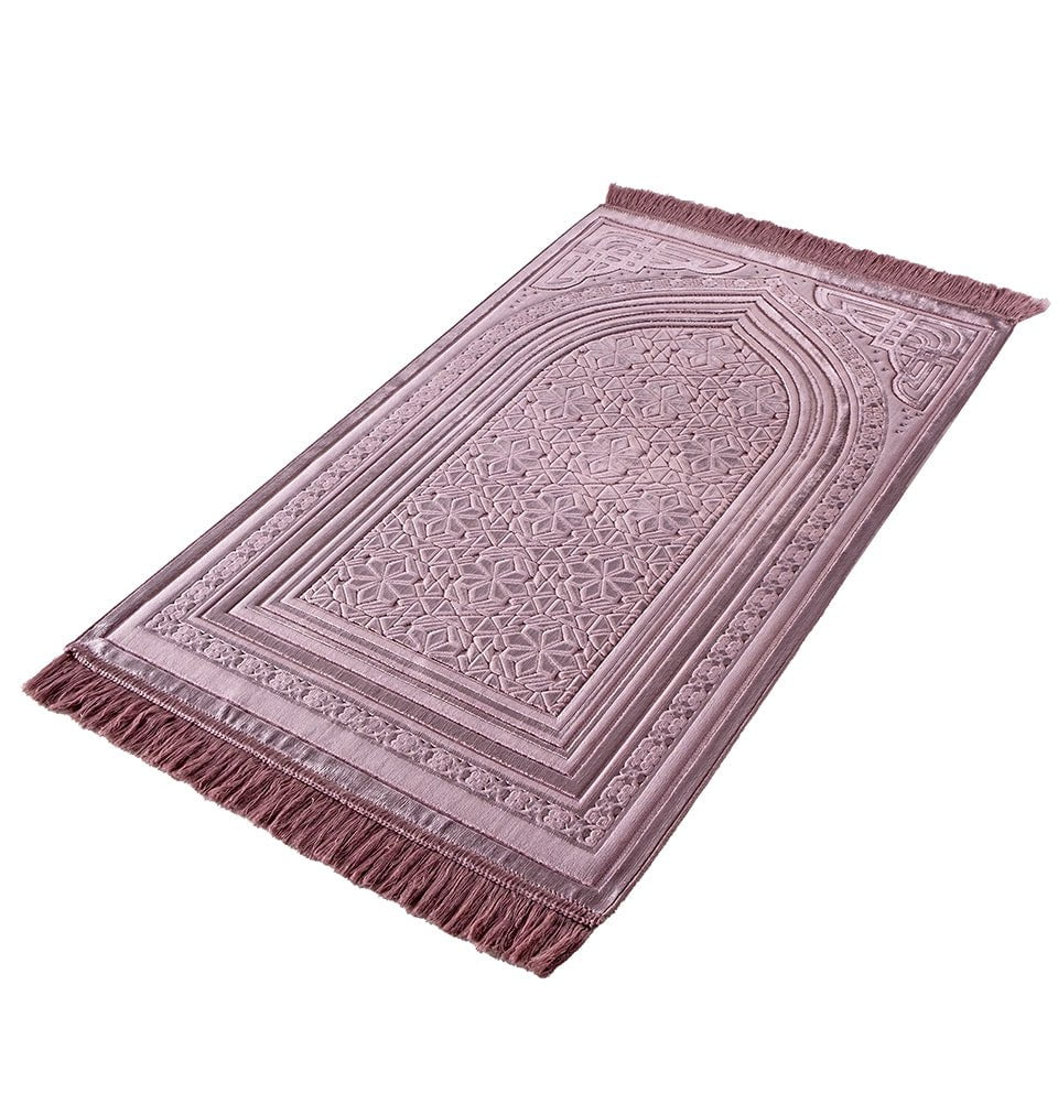 Modefa Prayer Rug Lilac Luxury Velvet Islamic Prayer Rug Najma Lilac