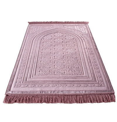 Modefa Prayer Rug Lilac Luxury Velvet Islamic Prayer Rug Najma Lilac