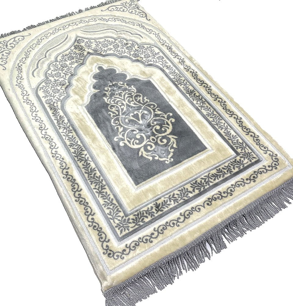 Modefa Prayer Rug Luxury Foam Islamic Prayer Rug - Grey