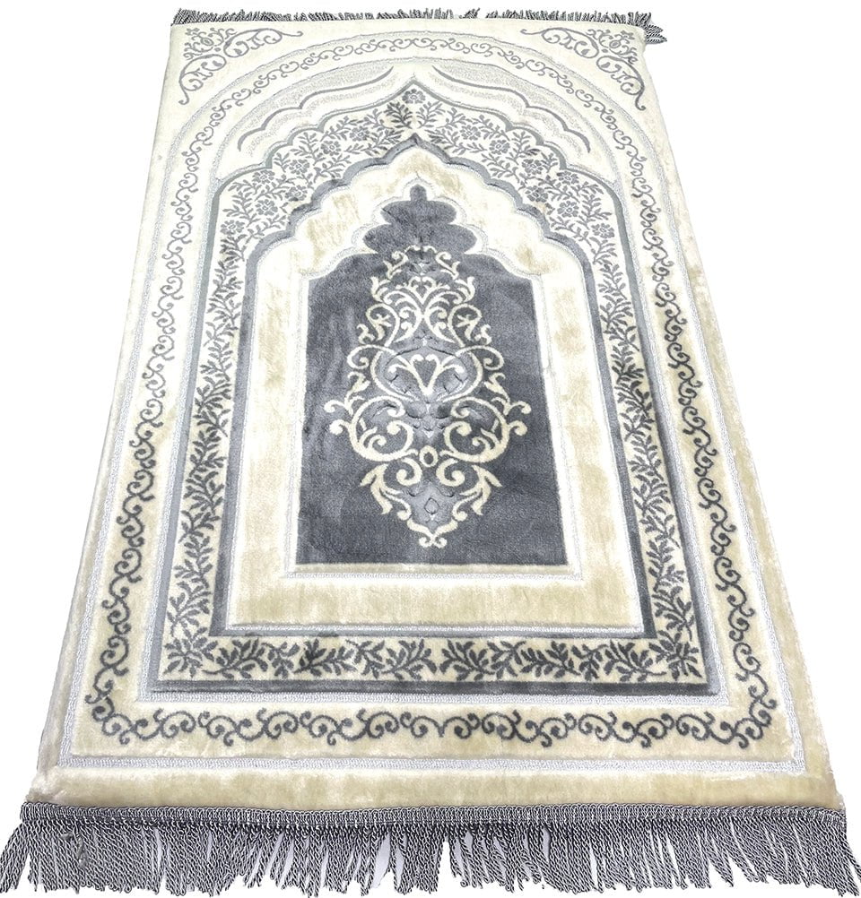 Modefa Prayer Rug Luxury Foam Islamic Prayer Rug - Grey