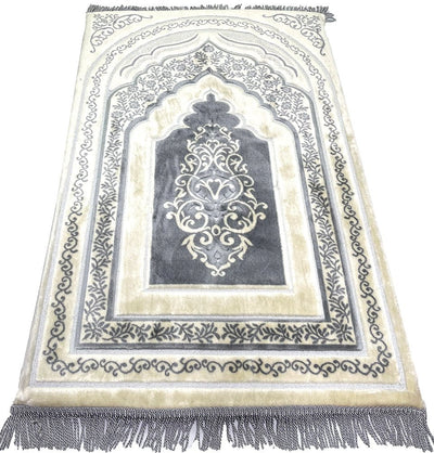 Modefa Prayer Rug Luxury Foam Islamic Prayer Rug - Grey