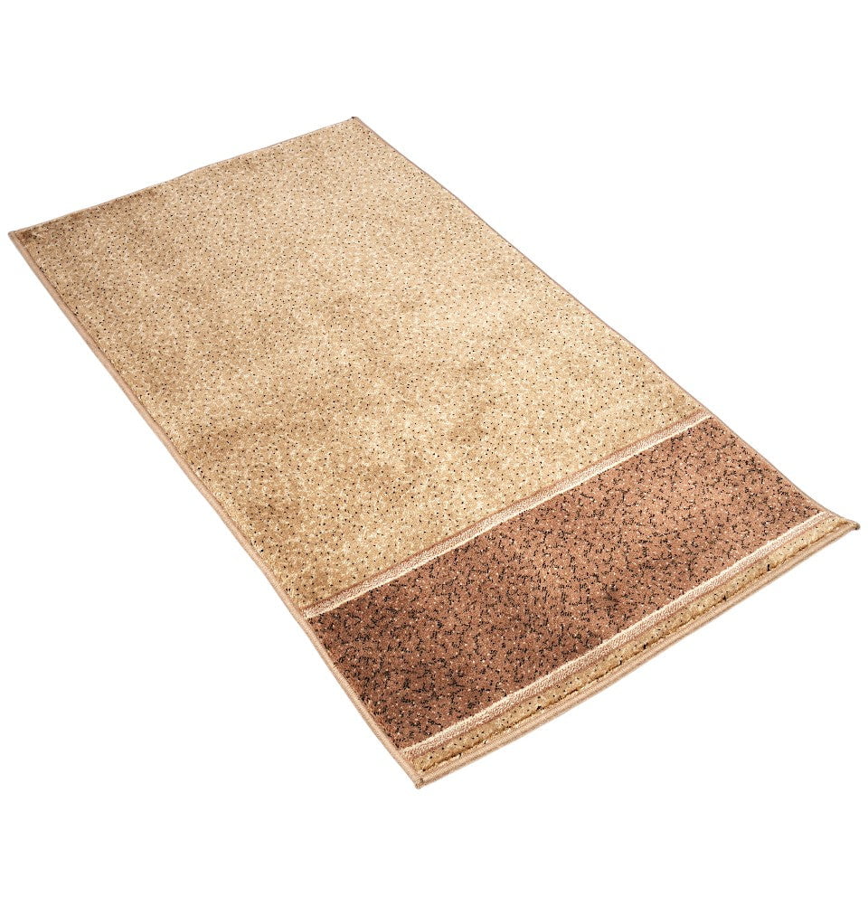 Modefa Prayer Rug Luxury Islamic Prayer Carpet | Rolled Velvet Kilim Rug | Dotted - Beige