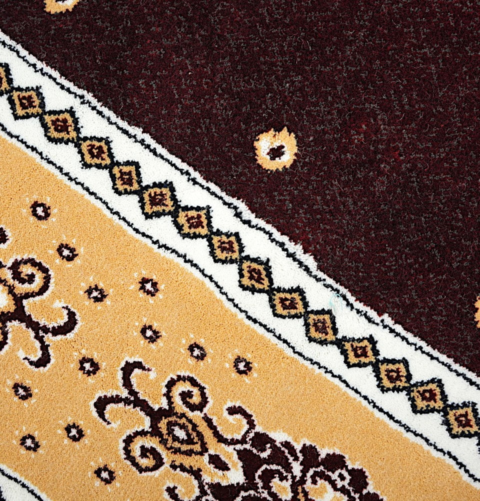 Modefa Prayer Rug Luxury Islamic Prayer Carpet | Rolled Velvet Kilim Rug | Dotted - Red