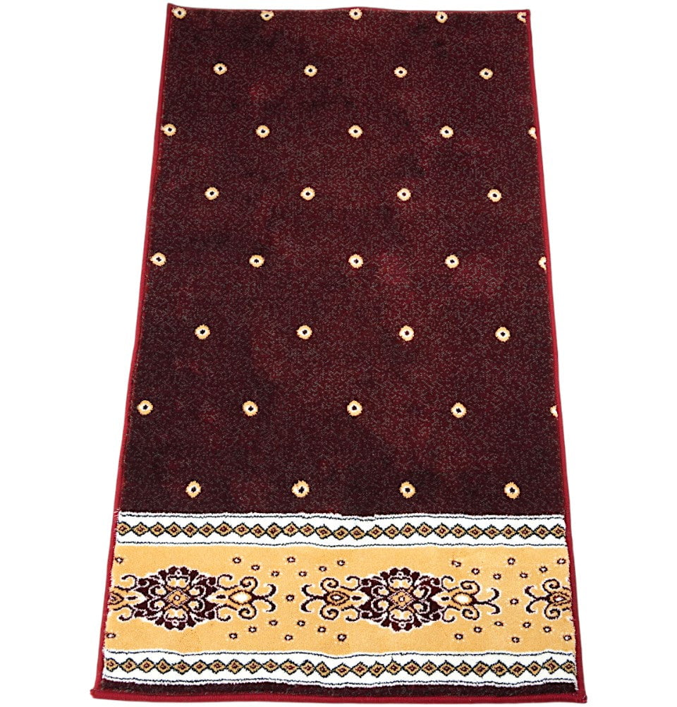 Modefa Prayer Rug Luxury Islamic Prayer Carpet | Rolled Velvet Kilim Rug | Dotted - Red