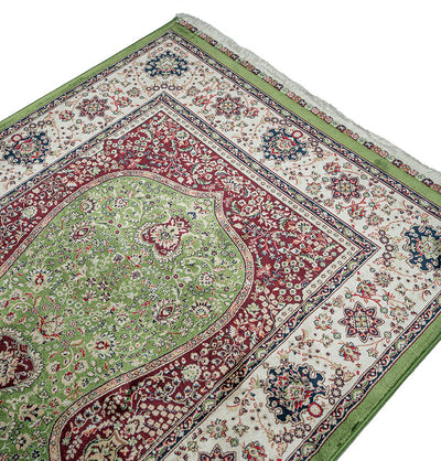 Modefa Prayer Rug Luxury Velvet Carpet Islamic Prayer Rug Shehzade - Lavish Green