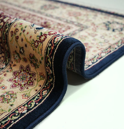 Modefa Prayer Rug Luxury Velvet Carpet Islamic Prayer Rug Shehzade - Majestic Navy Blue