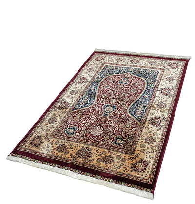 Modefa Prayer Rug Luxury Velvet Carpet Islamic Prayer Rug Shehzade - Royal Red