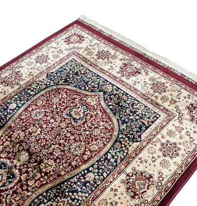 Modefa Prayer Rug Luxury Velvet Carpet Islamic Prayer Rug Shehzade - Royal Red