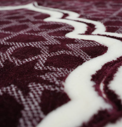 Modefa Prayer Rug Maroon Double Plush Wide Islamic Prayer Rug Andalus - Maroon