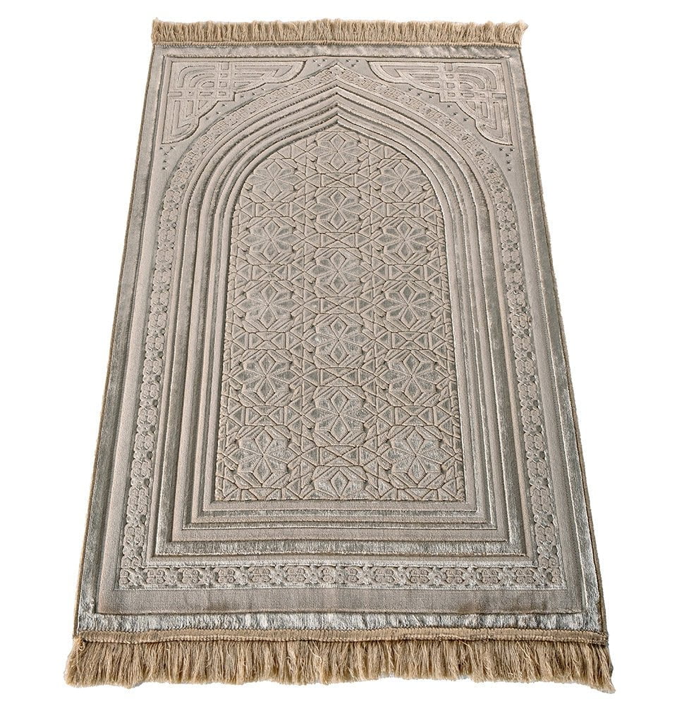 Modefa Prayer Rug Mink Luxury Velvet Islamic Prayer Rug Najma Mink