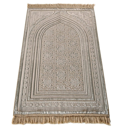 Modefa Prayer Rug Mink Luxury Velvet Islamic Prayer Rug Najma Mink