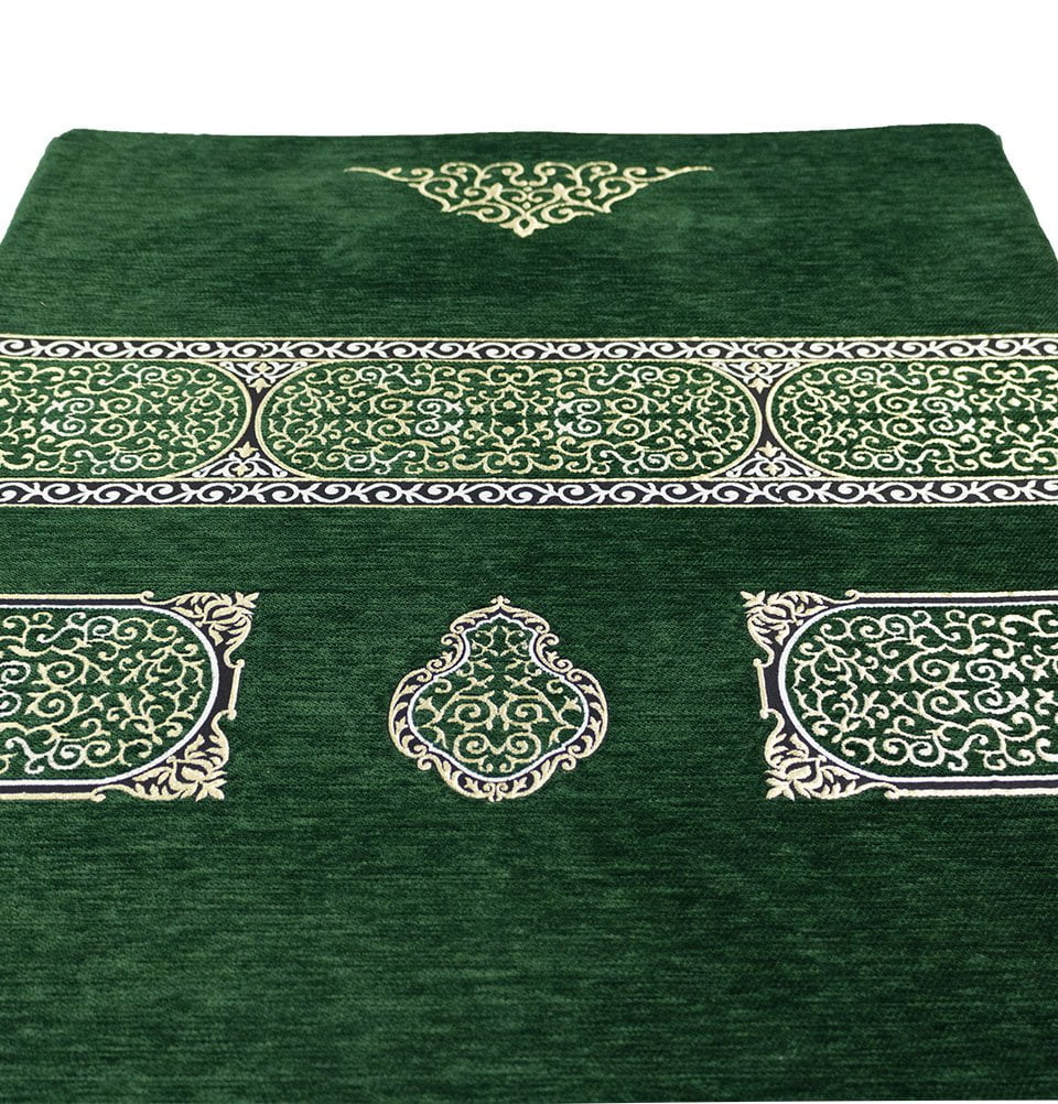 Modefa Prayer Rug Olive Green Foldable Foam Islamic Prayer Rug | Luxury Meccan - Green